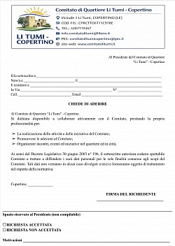 Domanda di adesione Soci - Anno 2026