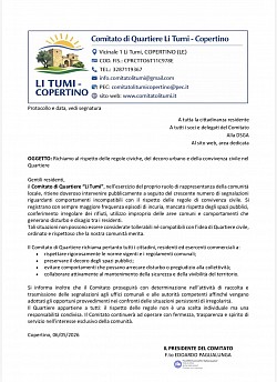 Circolare 139 - Richiamo al rispetto delle regole civiche e del decoro urbano